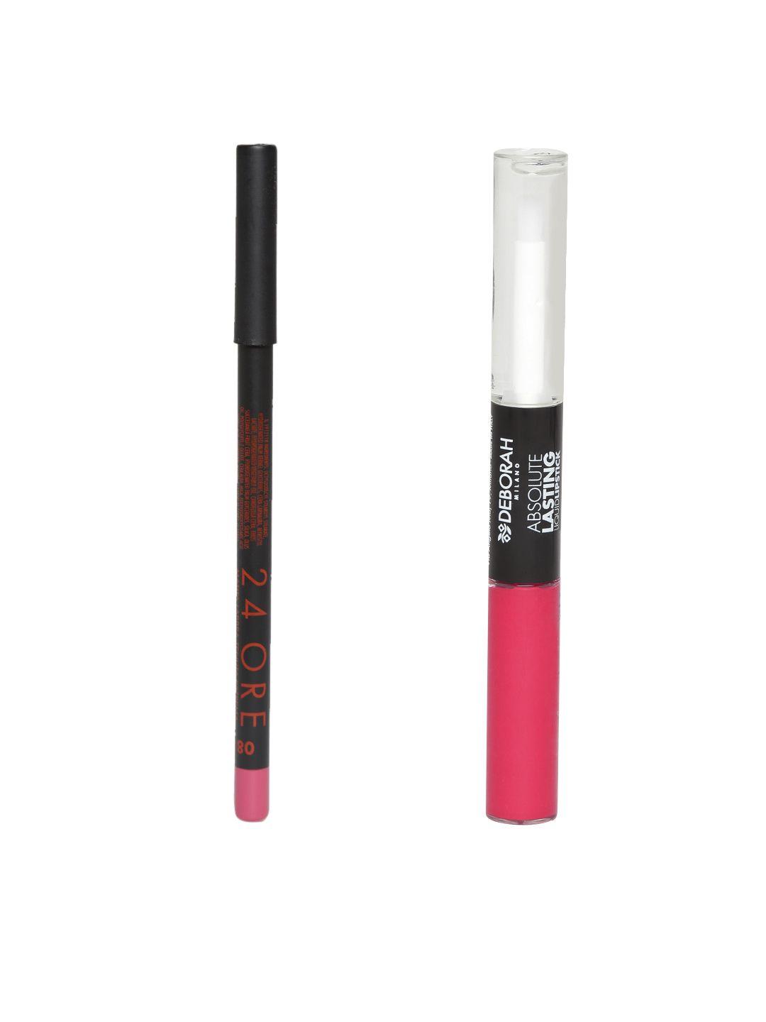 deborah liquid lipstick & lip pencil set