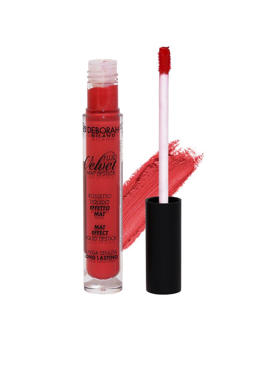 deborah milano rossetto fire red fluid velvet matte lipstick 07