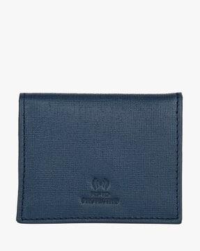 debossed logo rfid protected bi-fold card holder