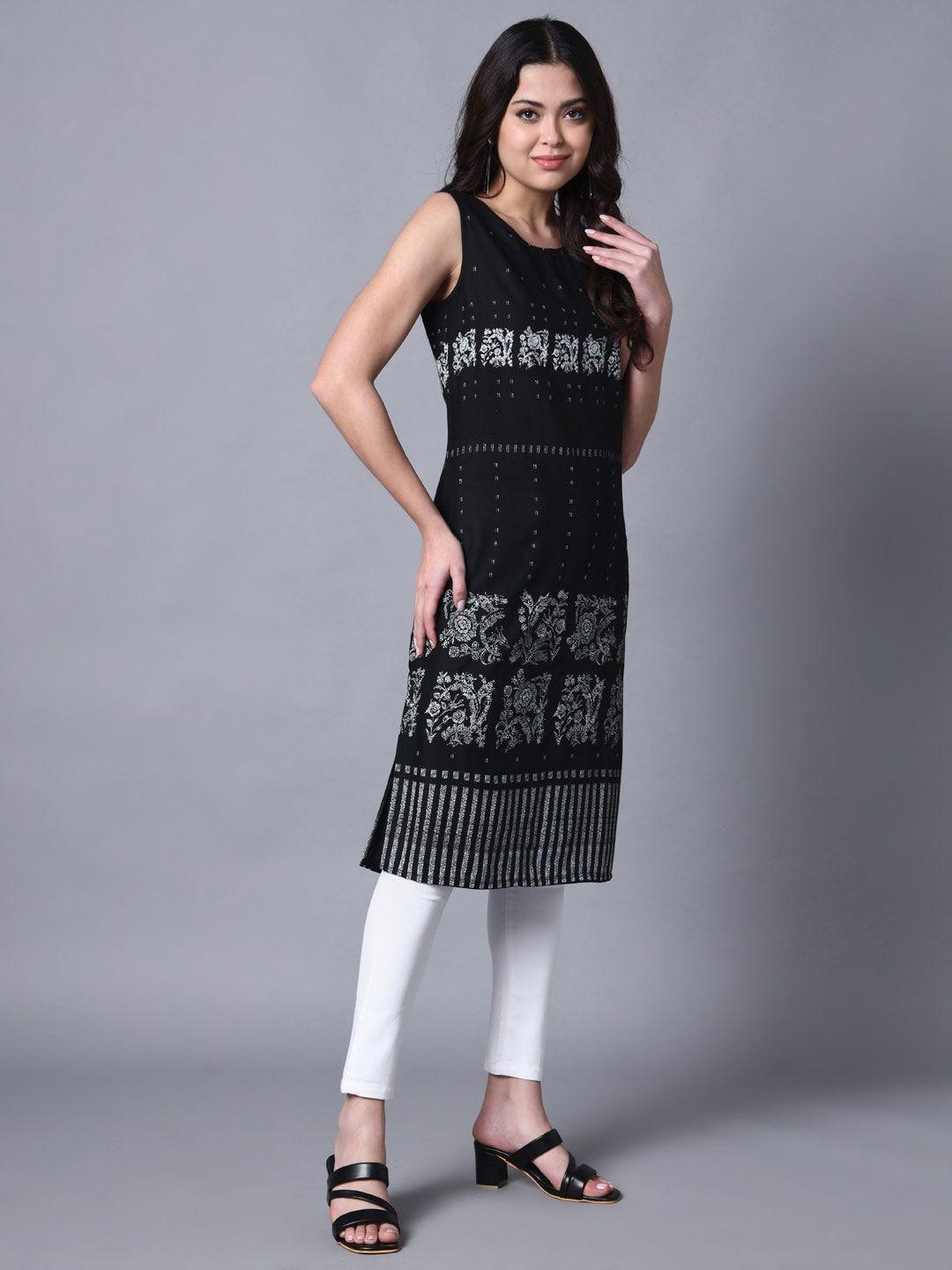 deckedup ethnic motifs printed cotton kurta