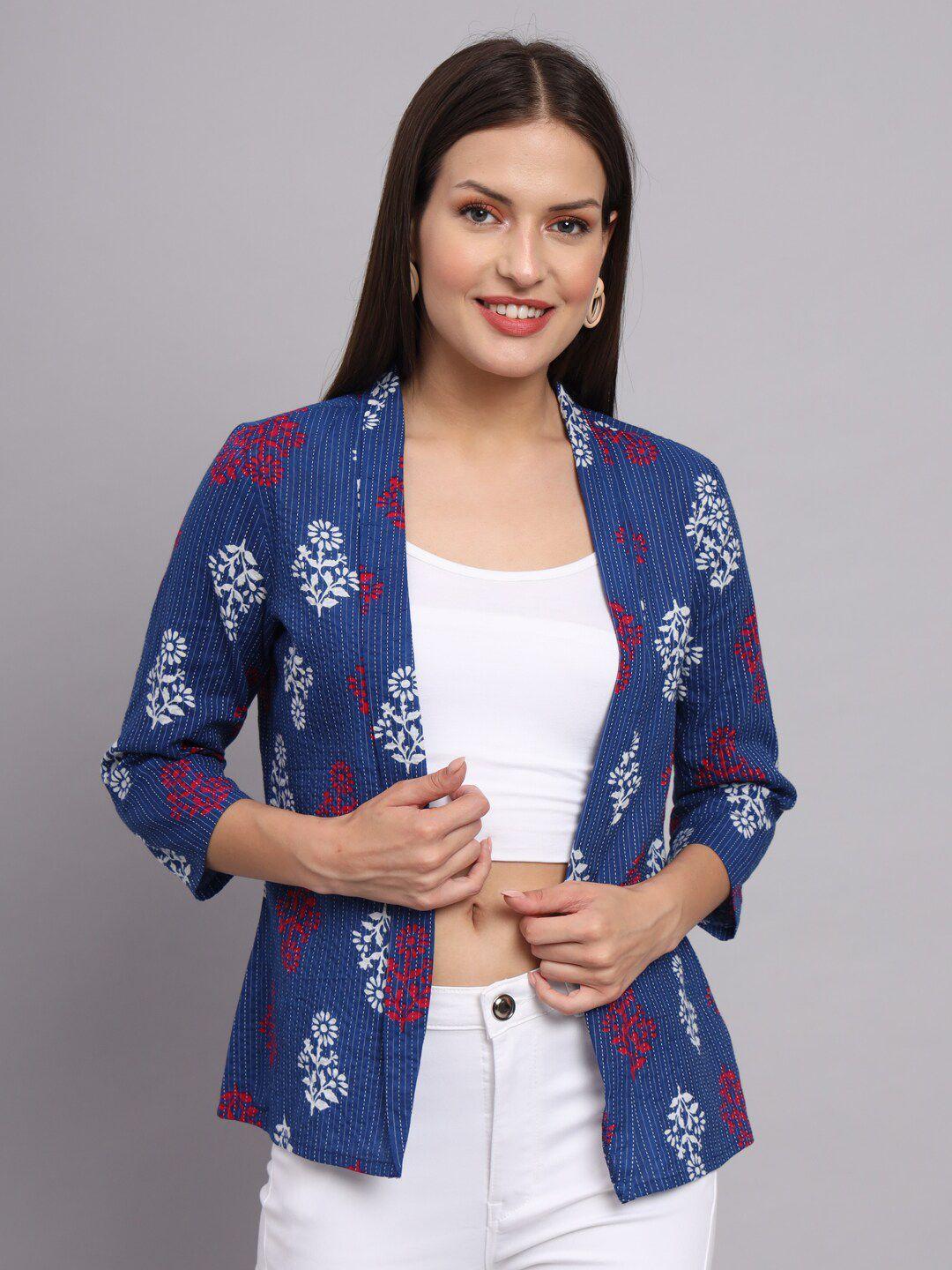 deckedup ethnic motifs printed cotton shrug