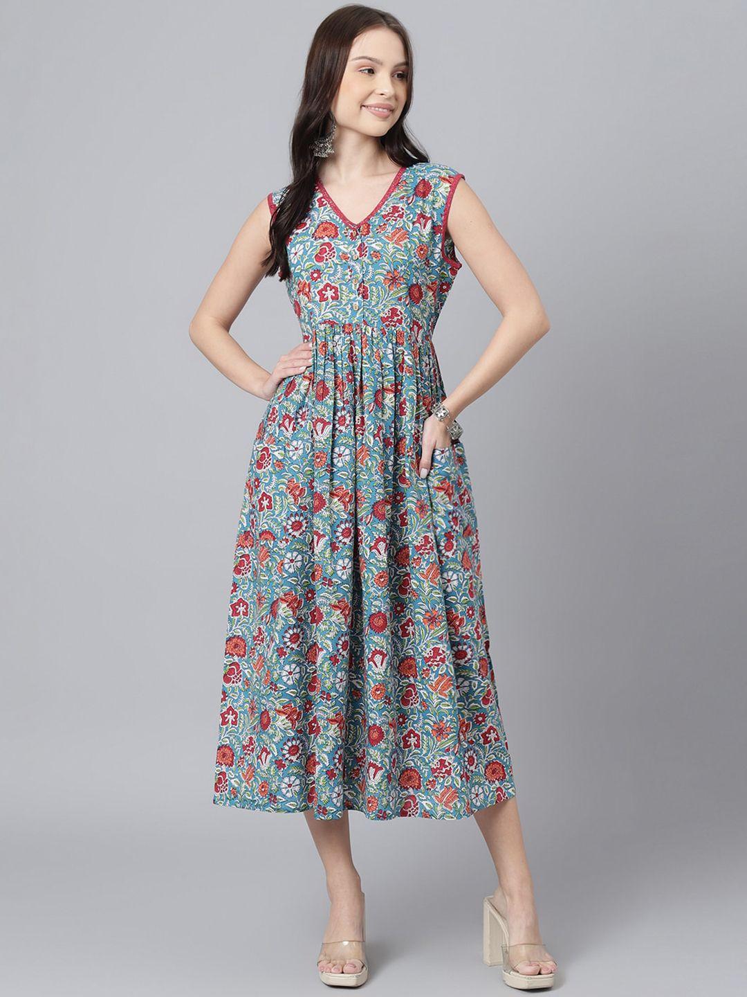 deckedup floral midi dress