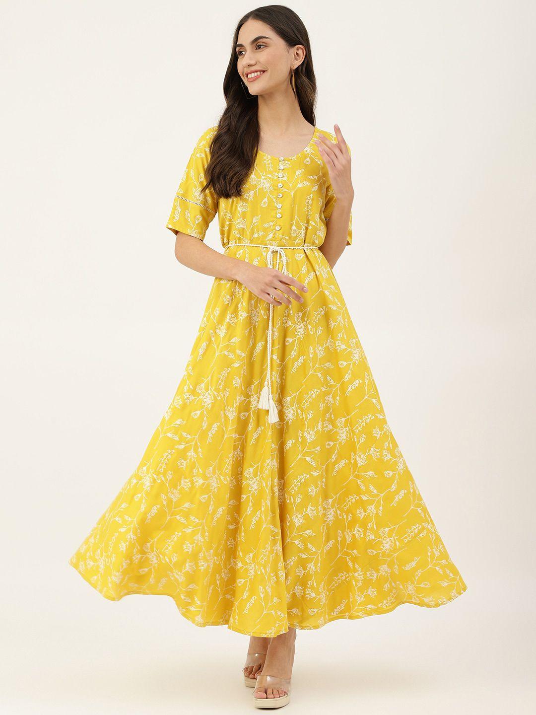 deckedup floral printed maxi dress