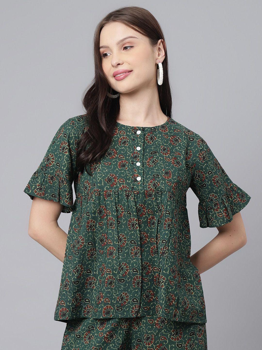 deckedup print cotton top