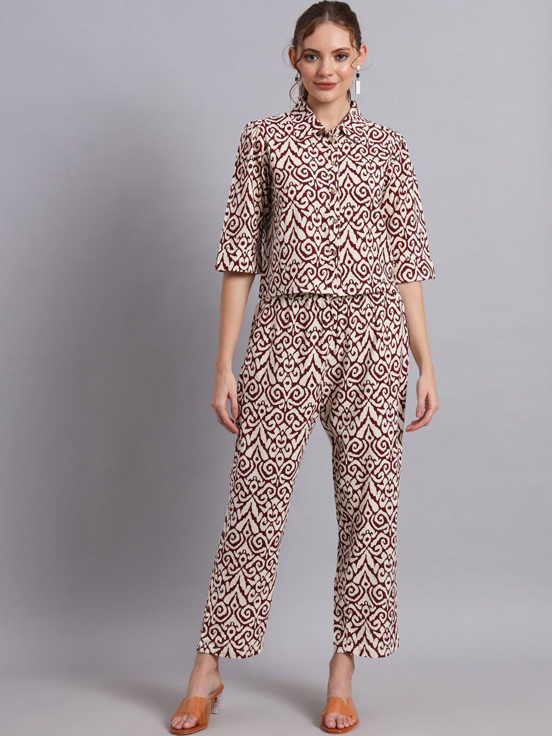 deckedup printed shirt with trousers