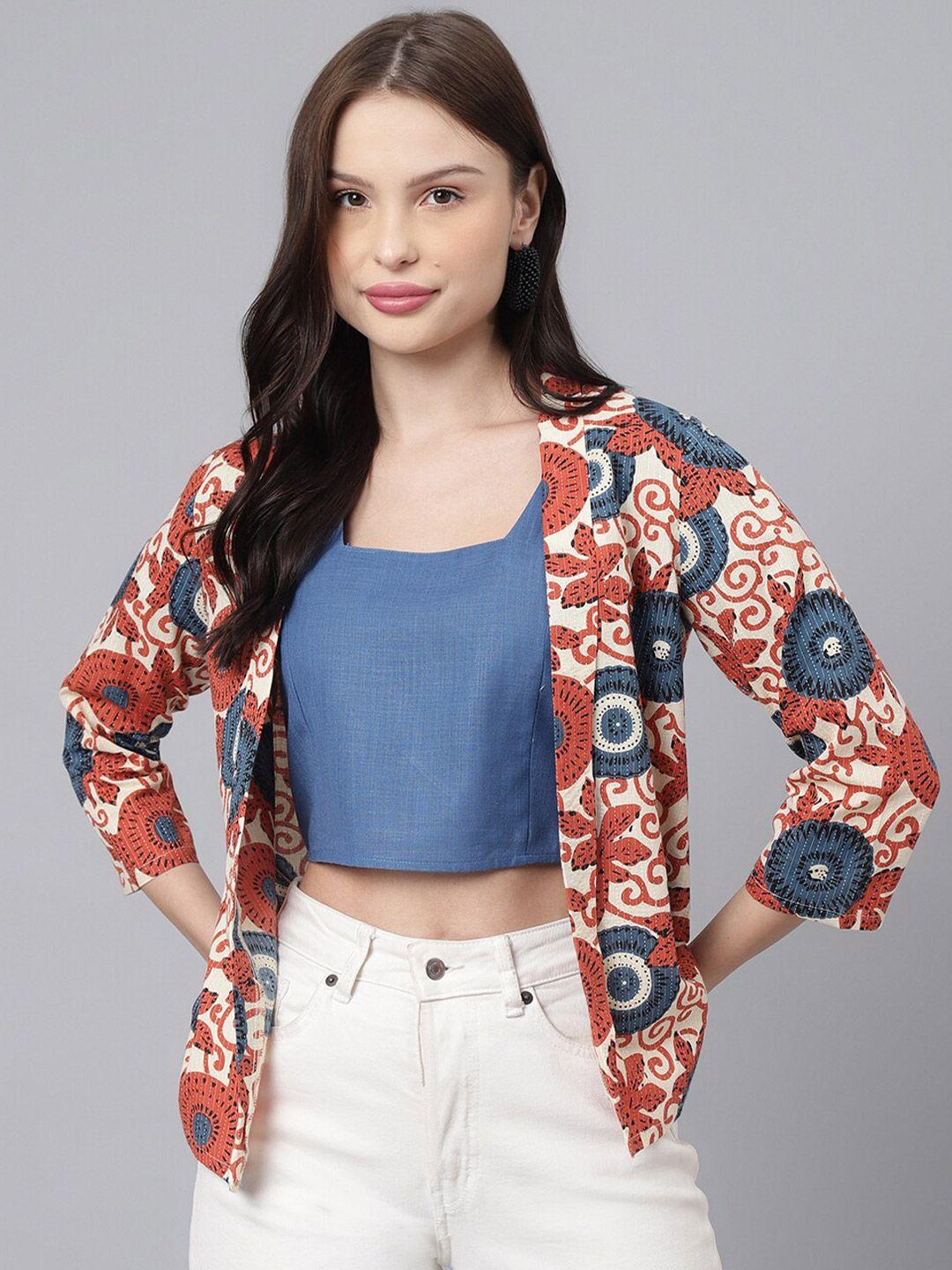 deckedup women cotton printed shrug