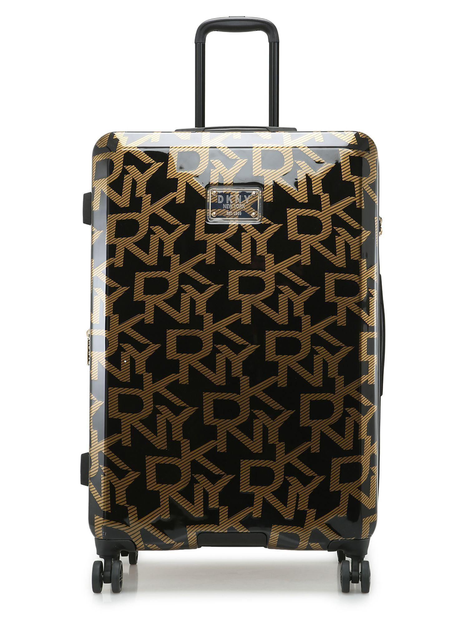 deco signature black & gold abs pc film material hard 20 cabin trolley