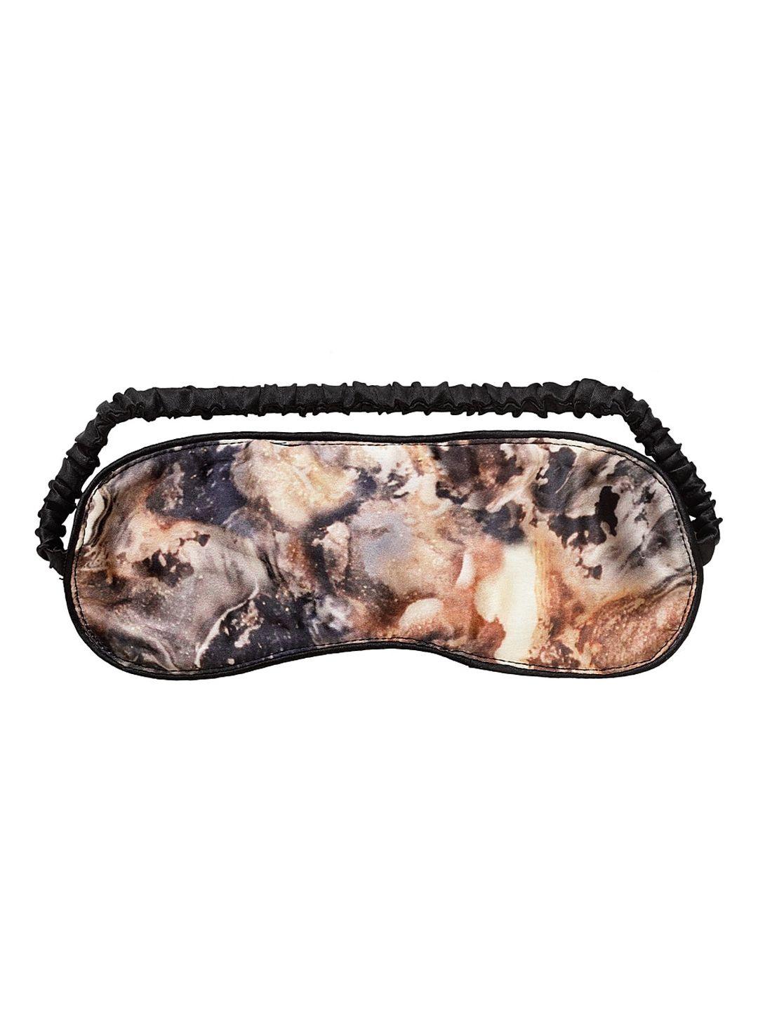 decorealm brown & black printed eye mask