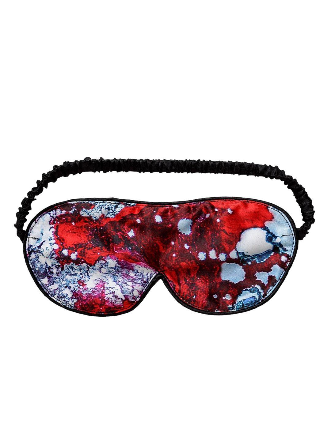 decorealm red & blue printed eye mask