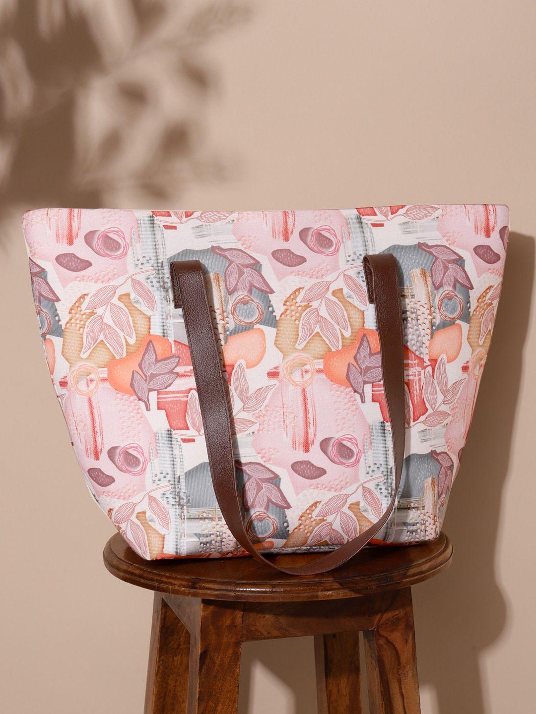 deebaco multicoloured floral printed structured tote bag