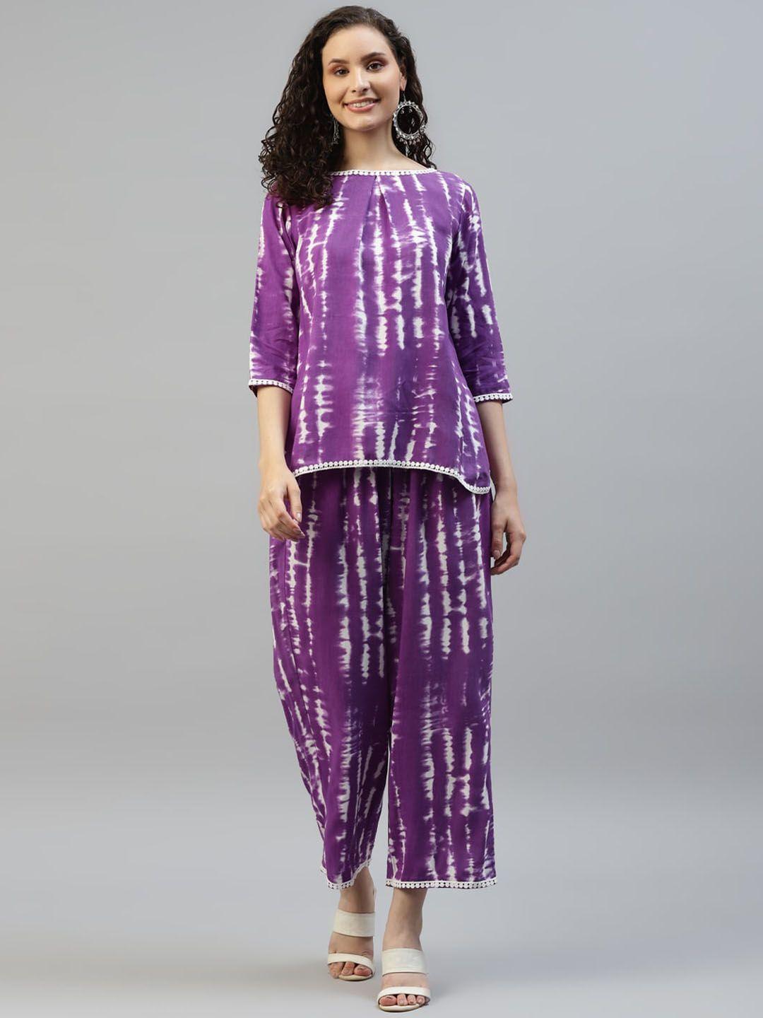 deebaco dyed top with palazzos co-ords