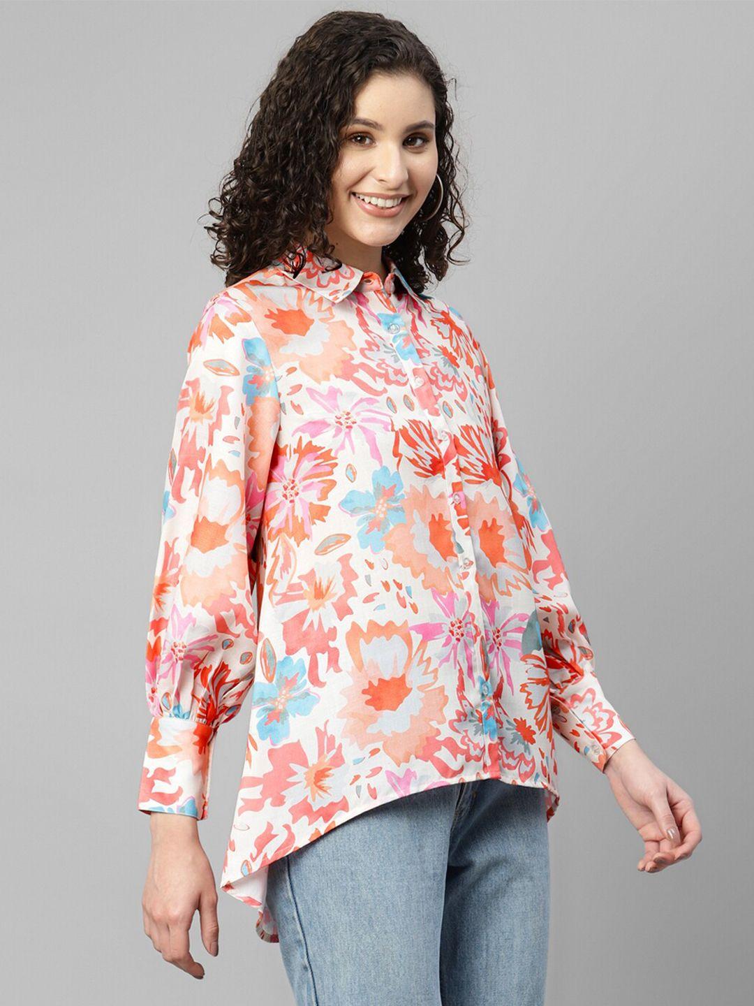 deebaco floral printed cotton casual shirt