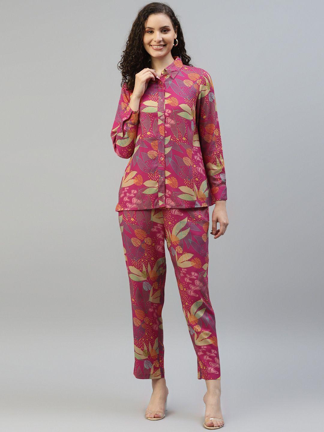 deebaco floral printed shirt with trousers