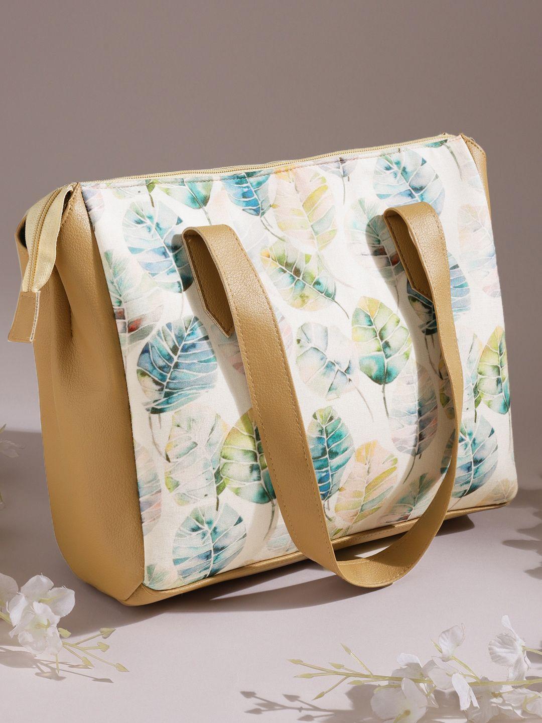 deebaco floral printed shopper cotton shoulder bag
