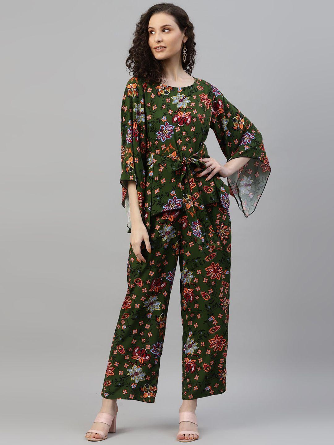 deebaco floral printed top & trouser