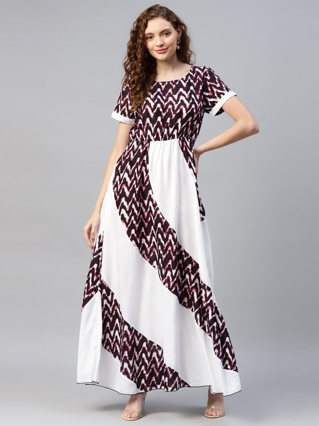 deebaco geometric printed maxi dress