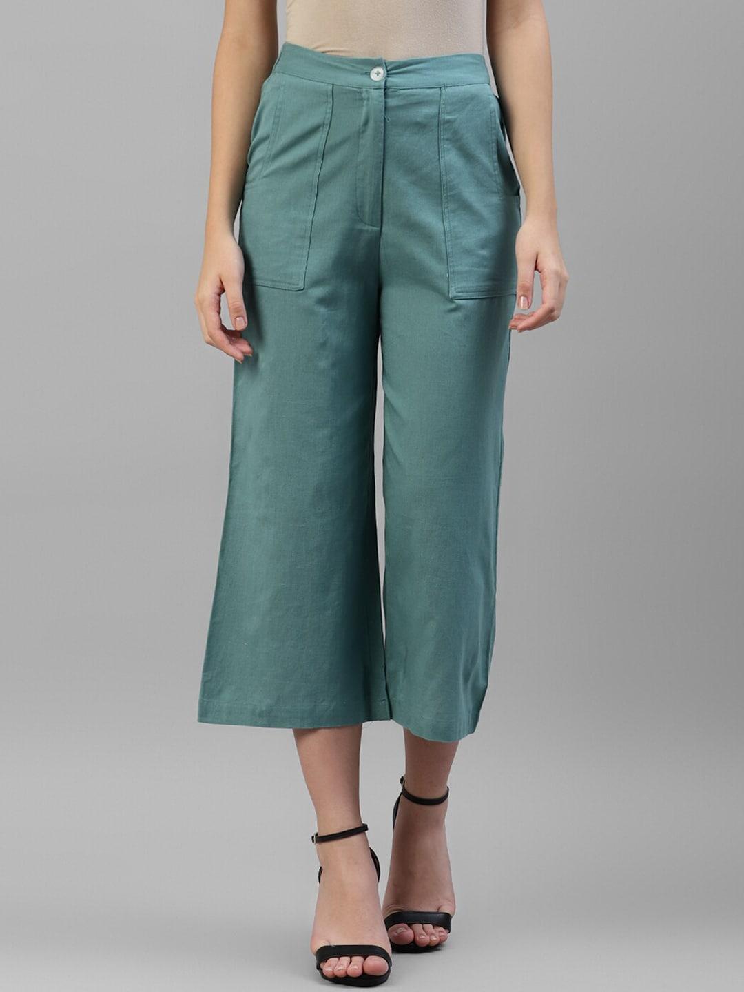deebaco women relaxed high-rise culottes trousers