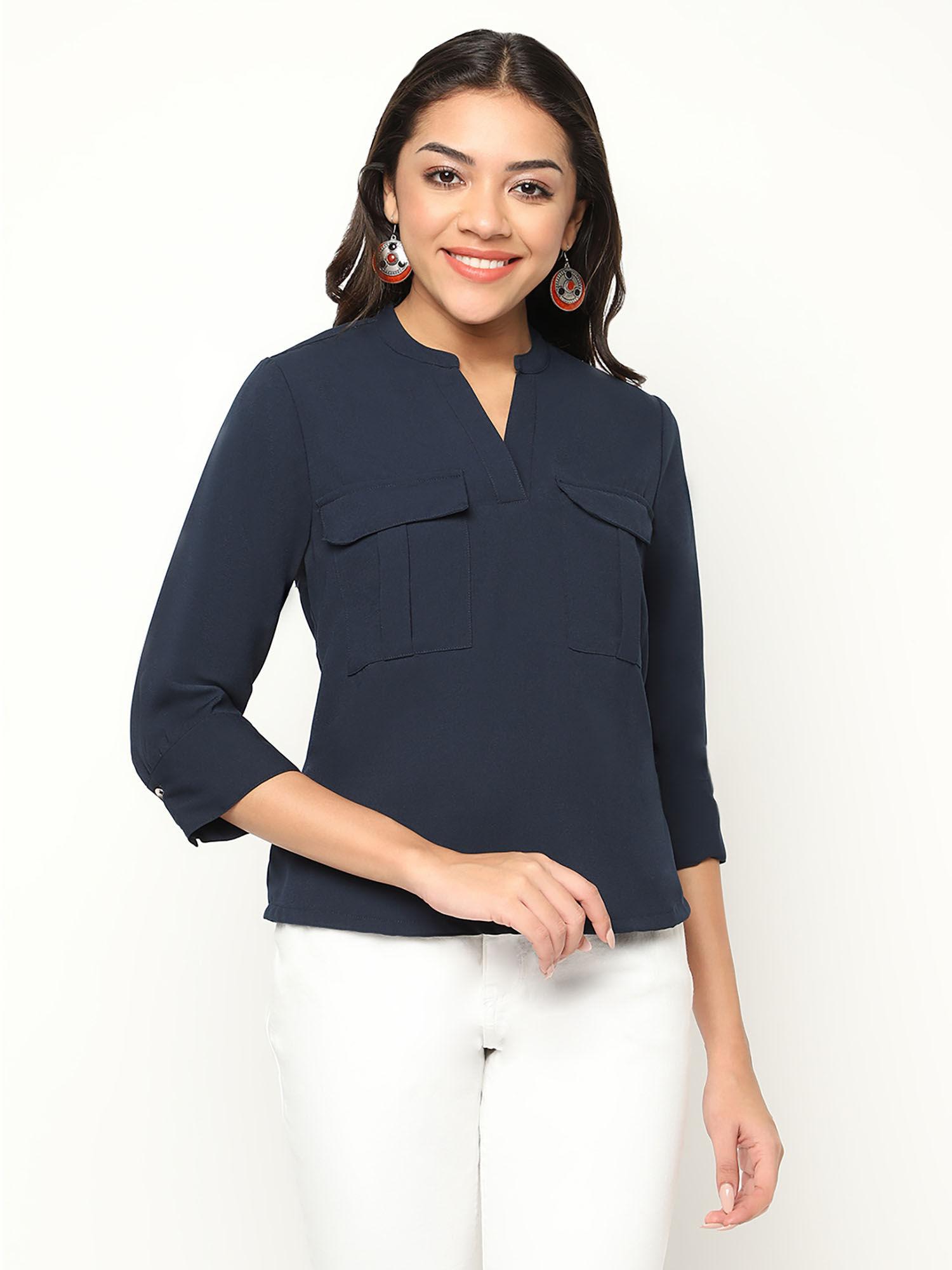 deep navy top