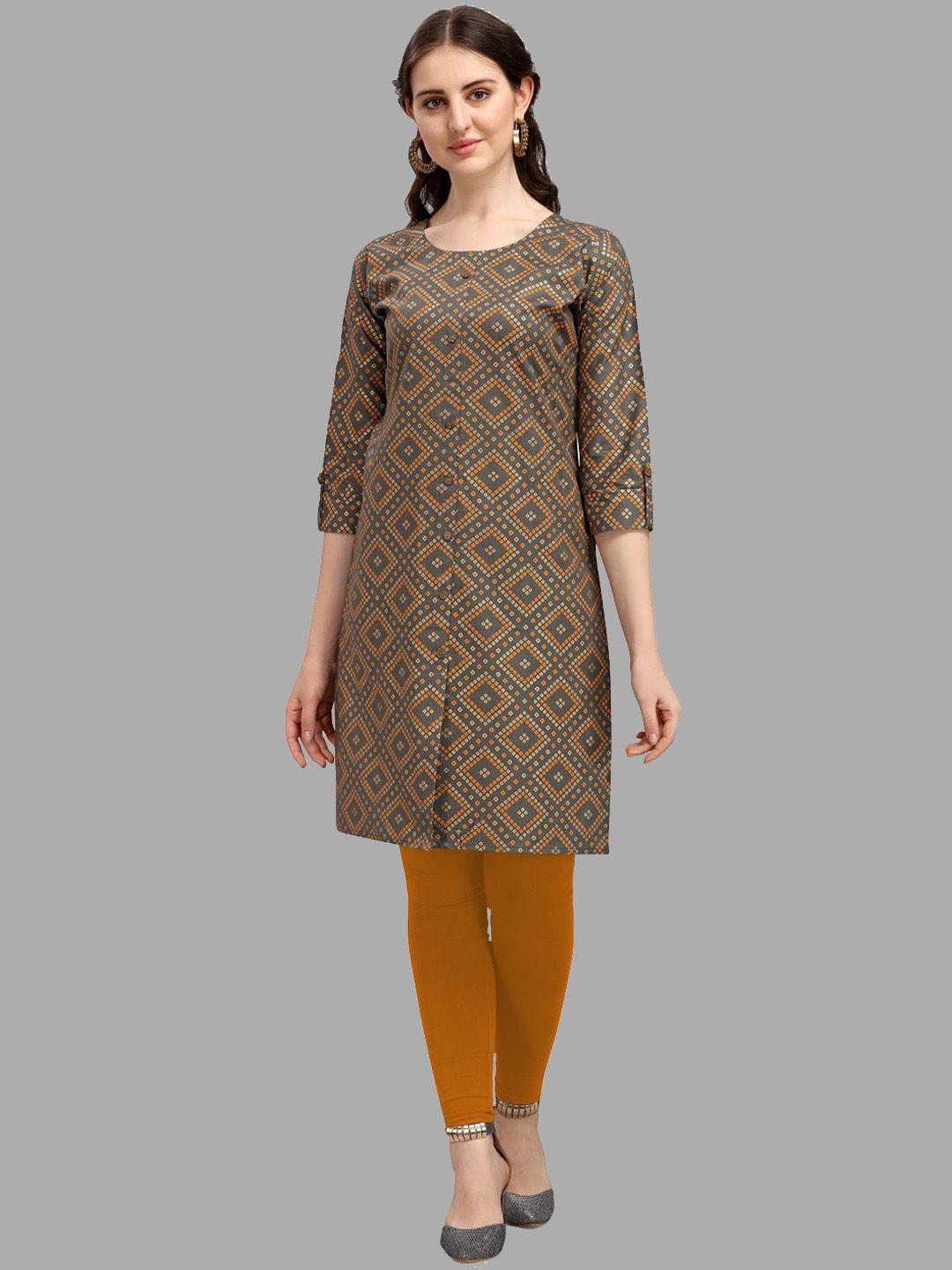 deetya arts bandhani printed cotton kurta