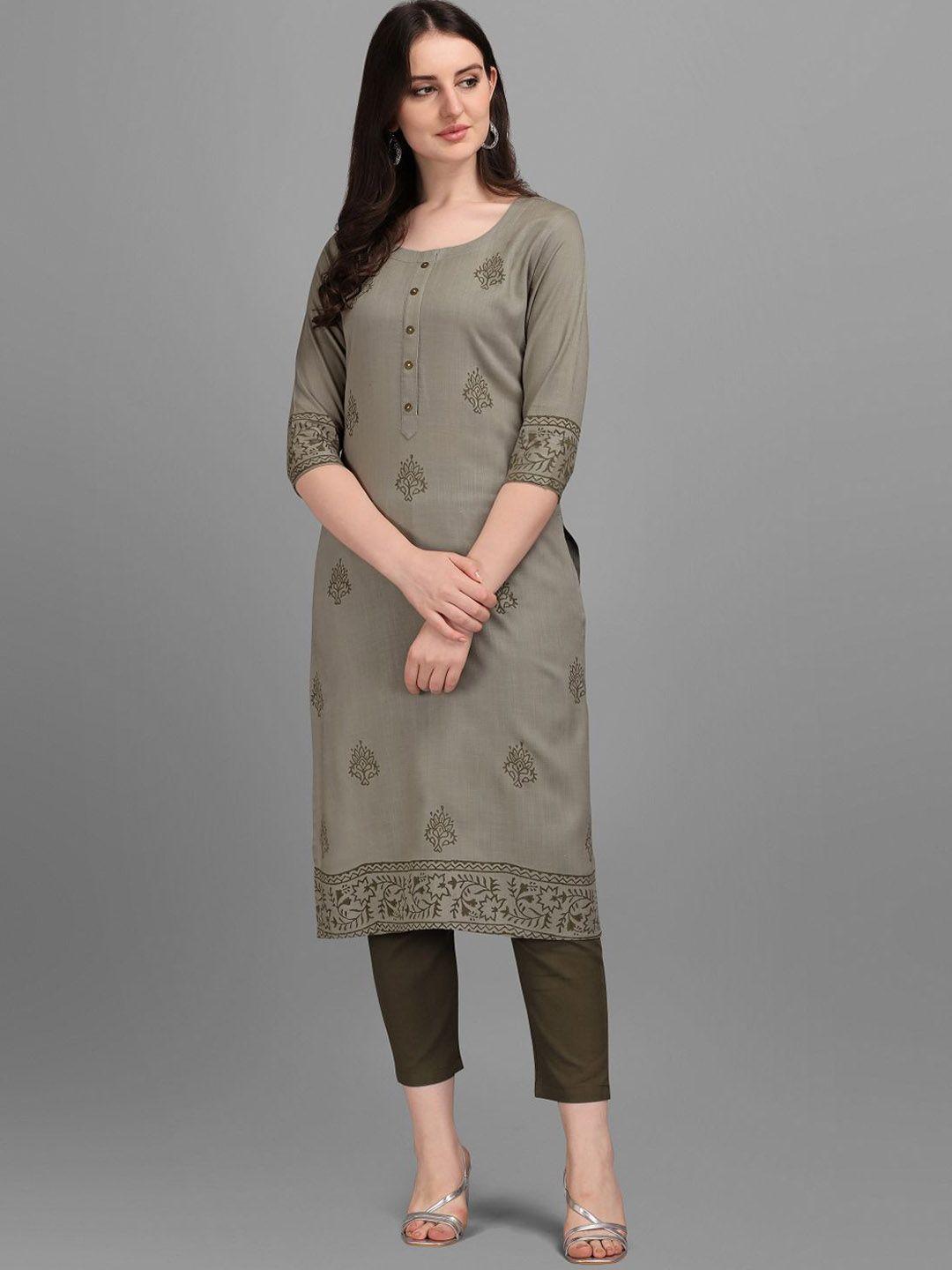 deetya arts ethnic motifs printed straight kurta