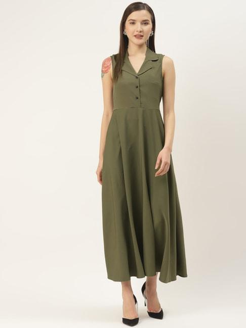 deewa olive regular fit gown