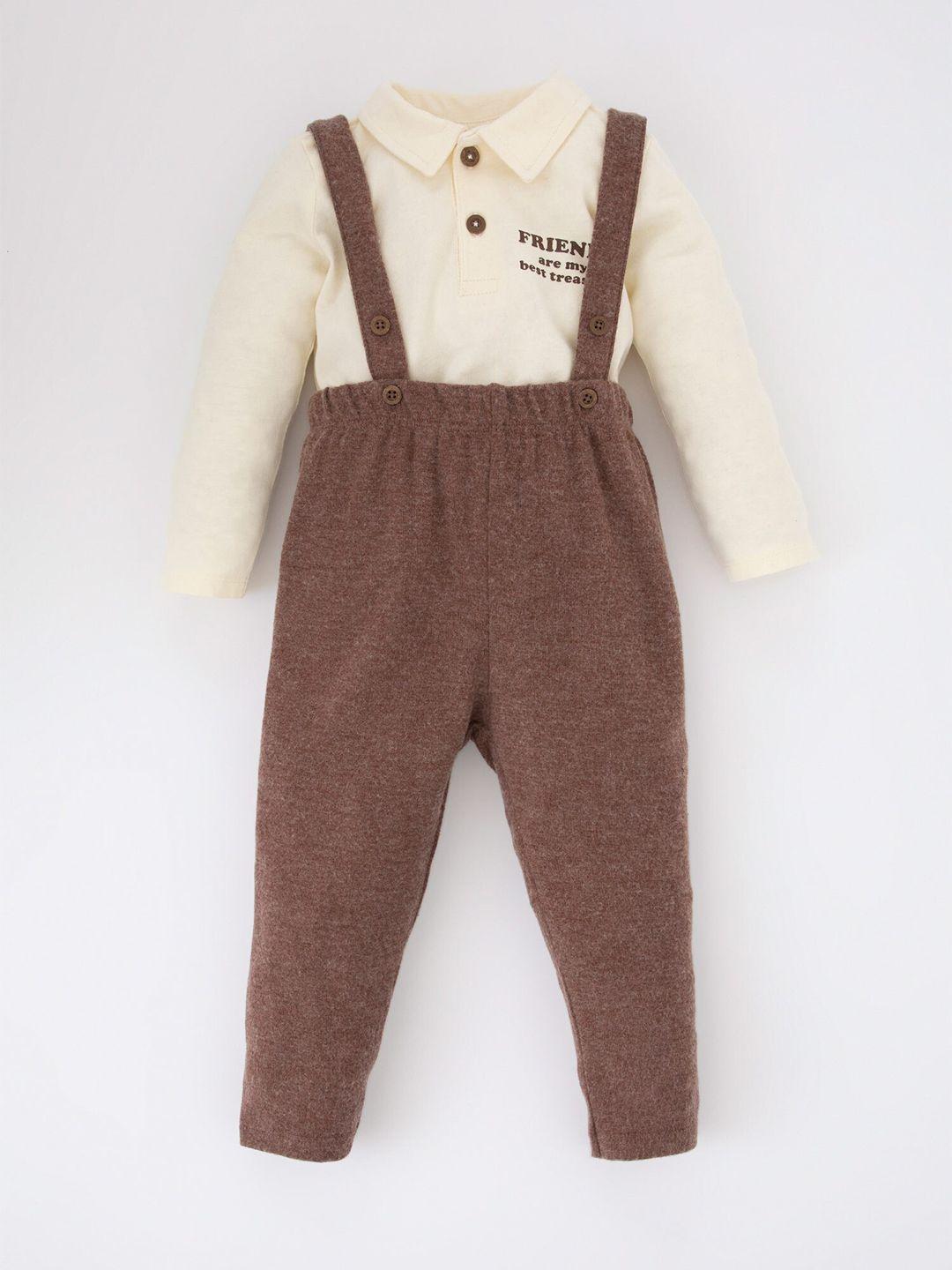 defacto boys pure cotton t-shirt with dungarees