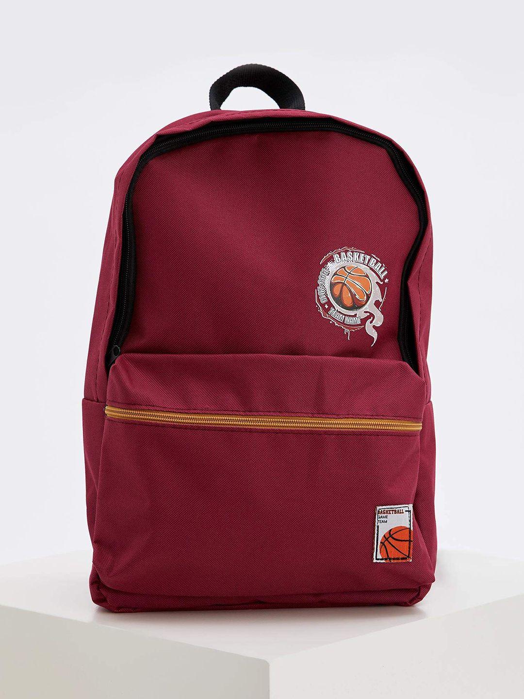 defacto men maroon applique backpack