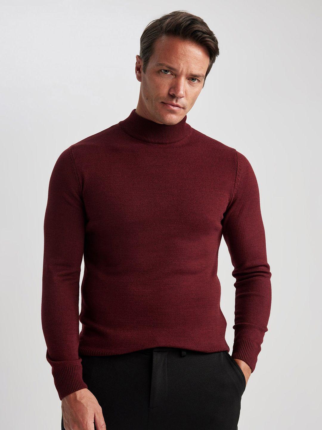 defacto ribbed turtle neck acrylic  pullover