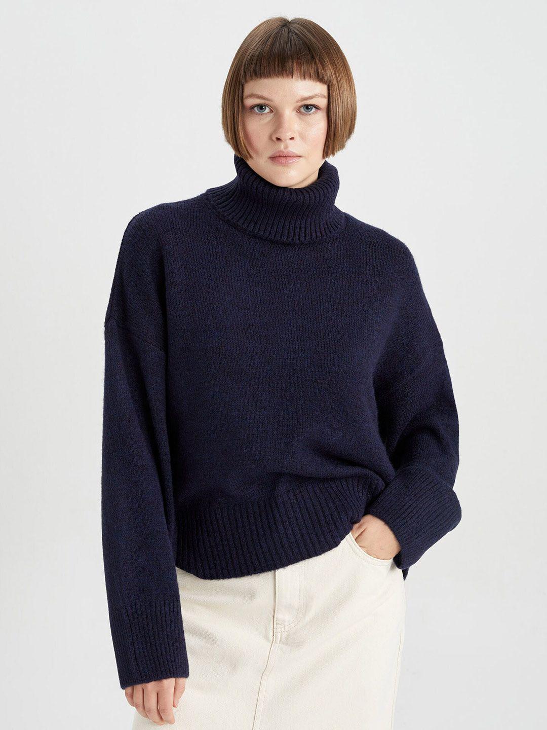 defacto ribbed turtle neck pullover