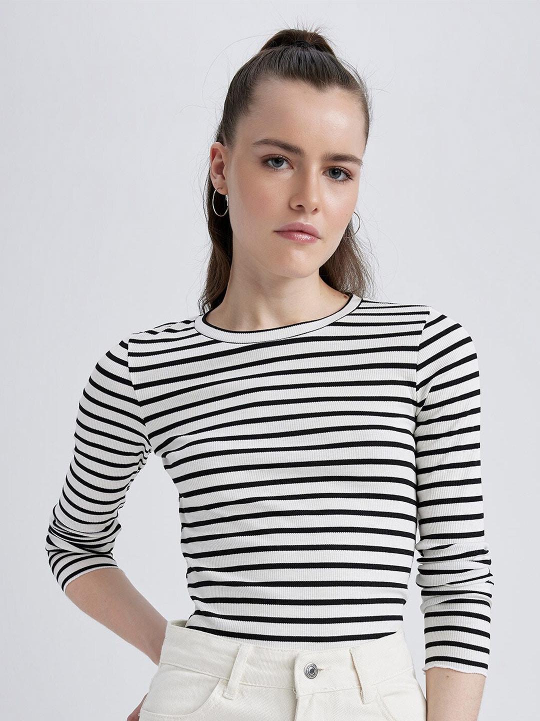 defacto striped long sleeves t-shirt