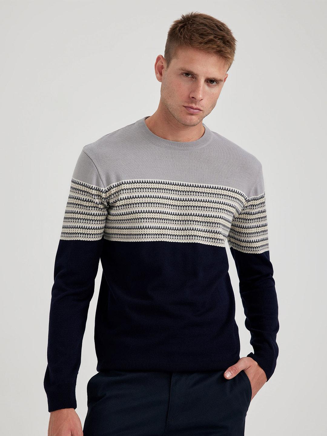 defacto striped pullover acrylic sweaters