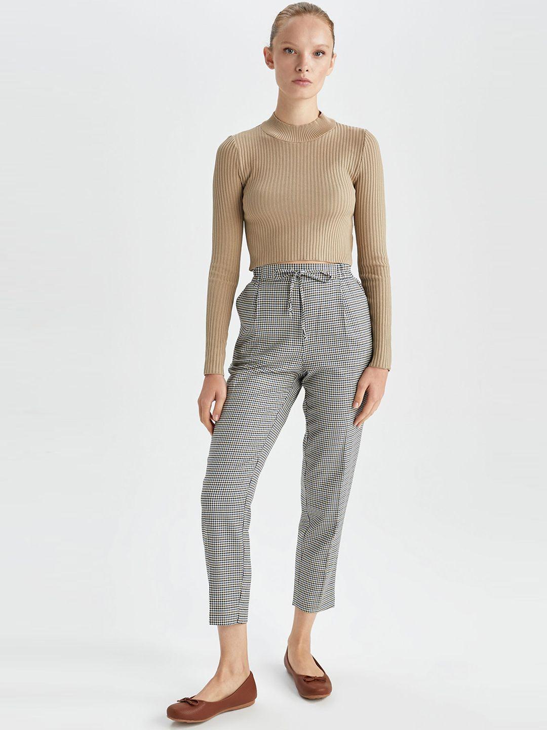 defacto women checked trousers