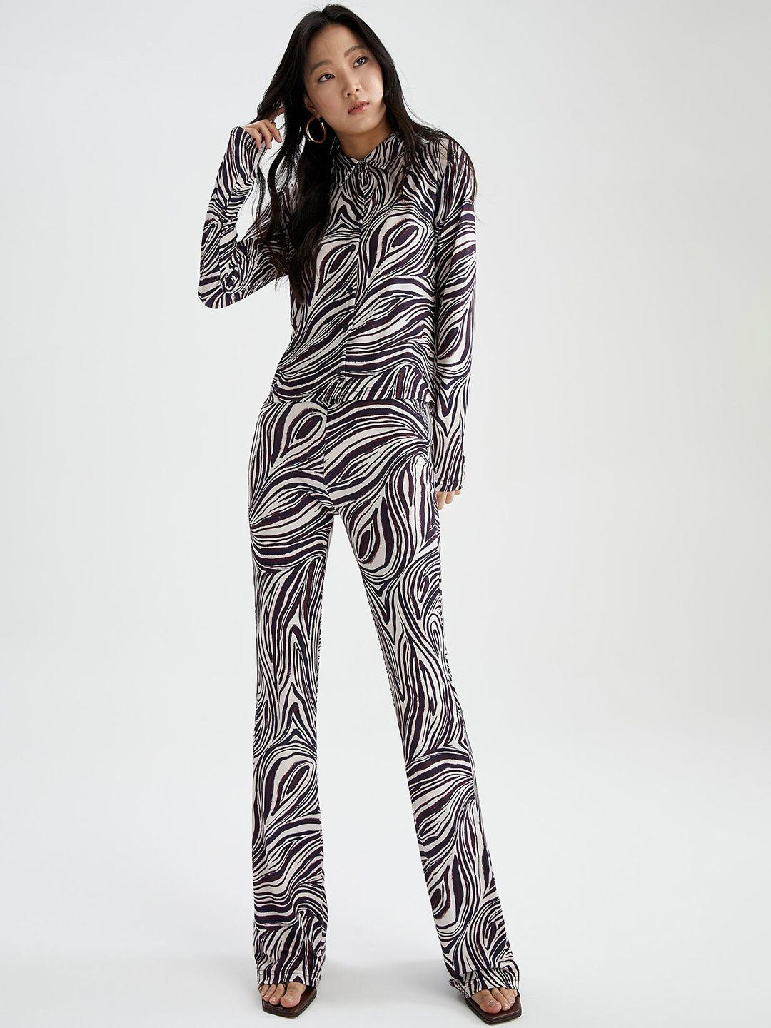 defacto women printed trousers