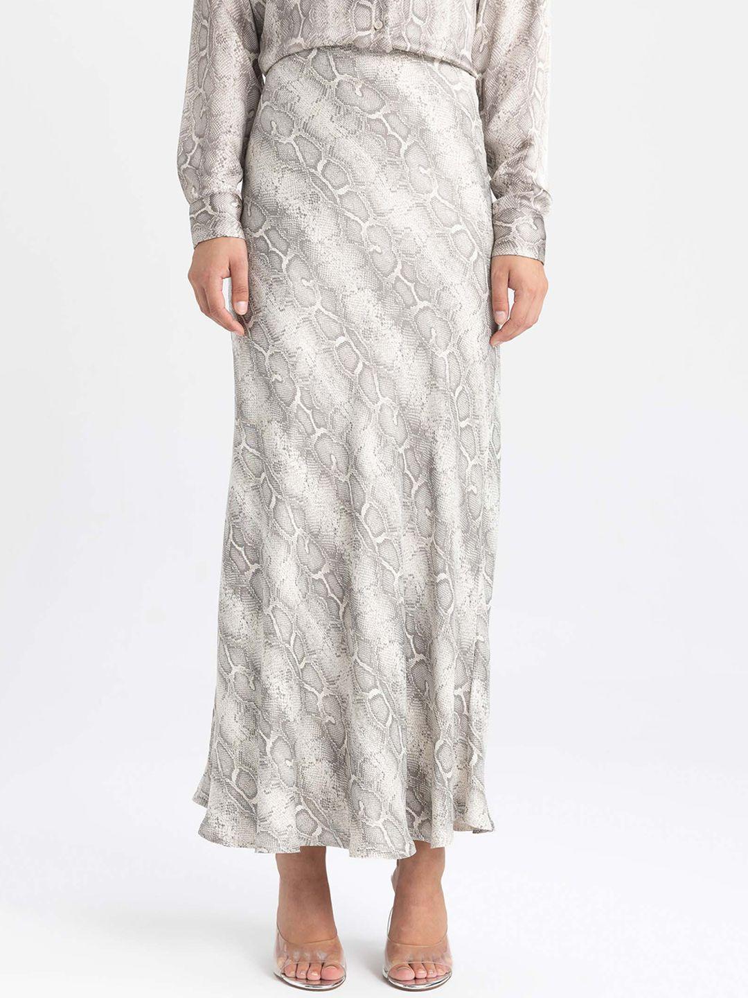 defacto animal printed a-line maxi skirt