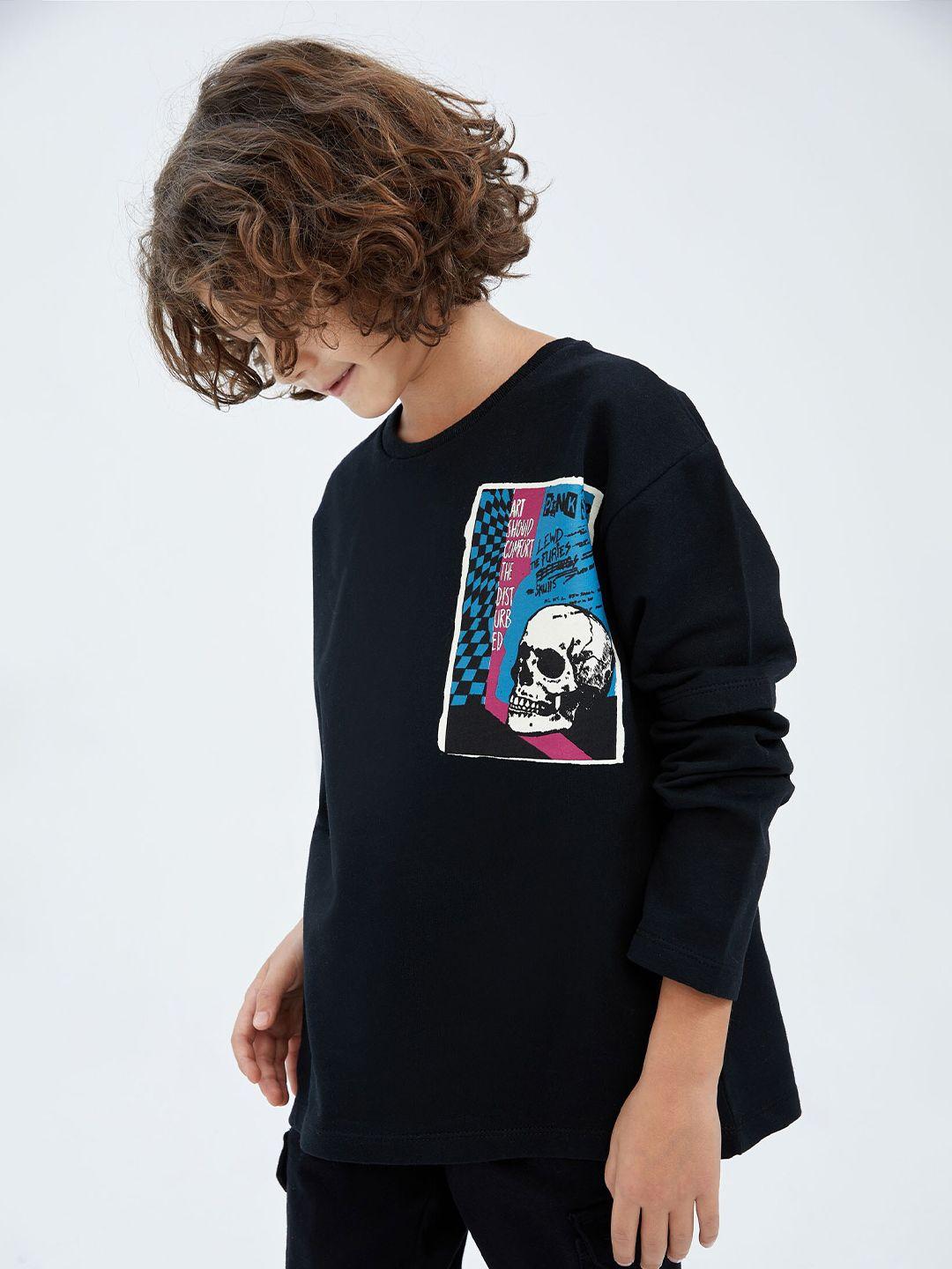 defacto boys black pullover sweatshirt