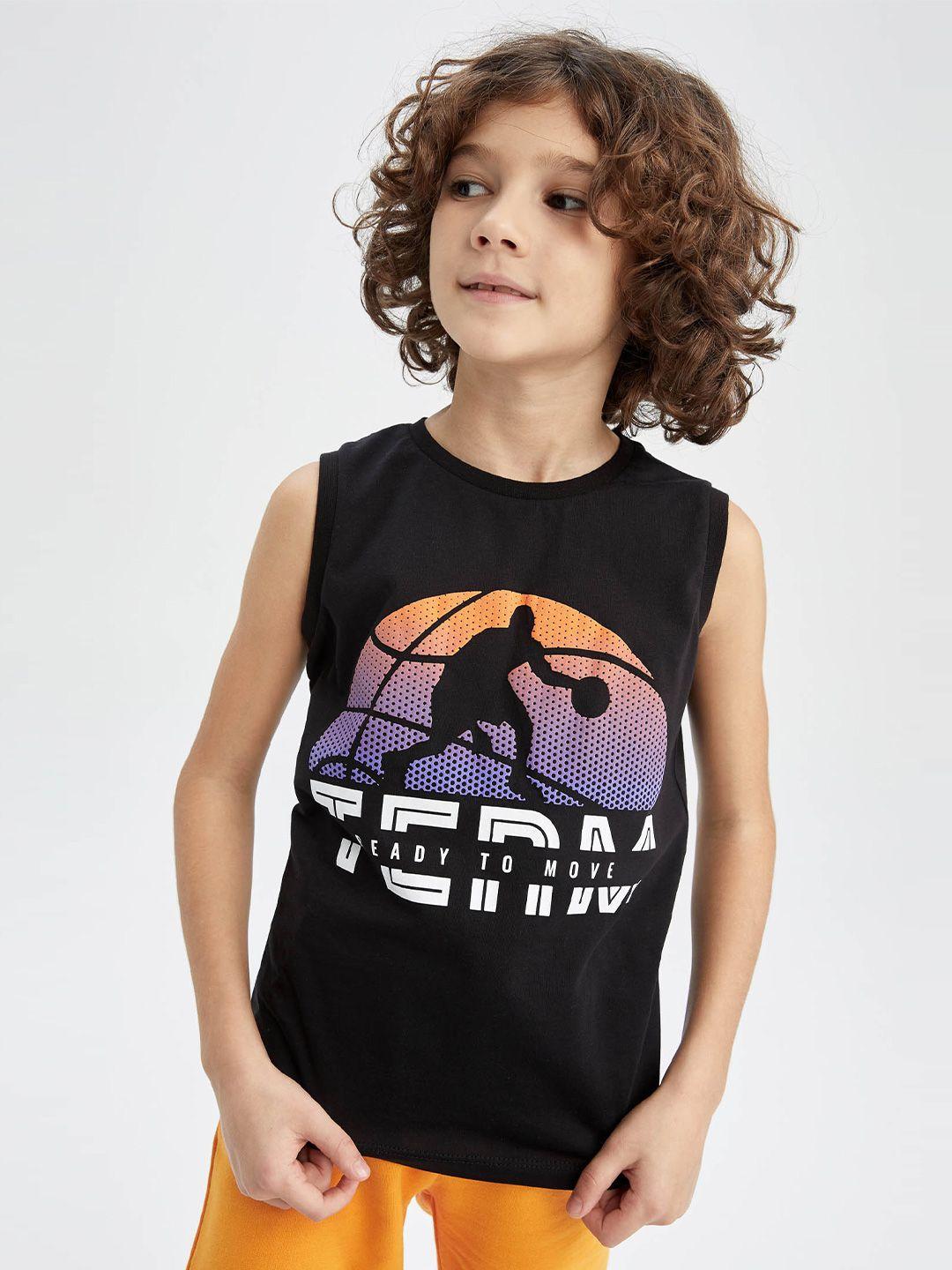 defacto boys printed pure cotton t-shirt