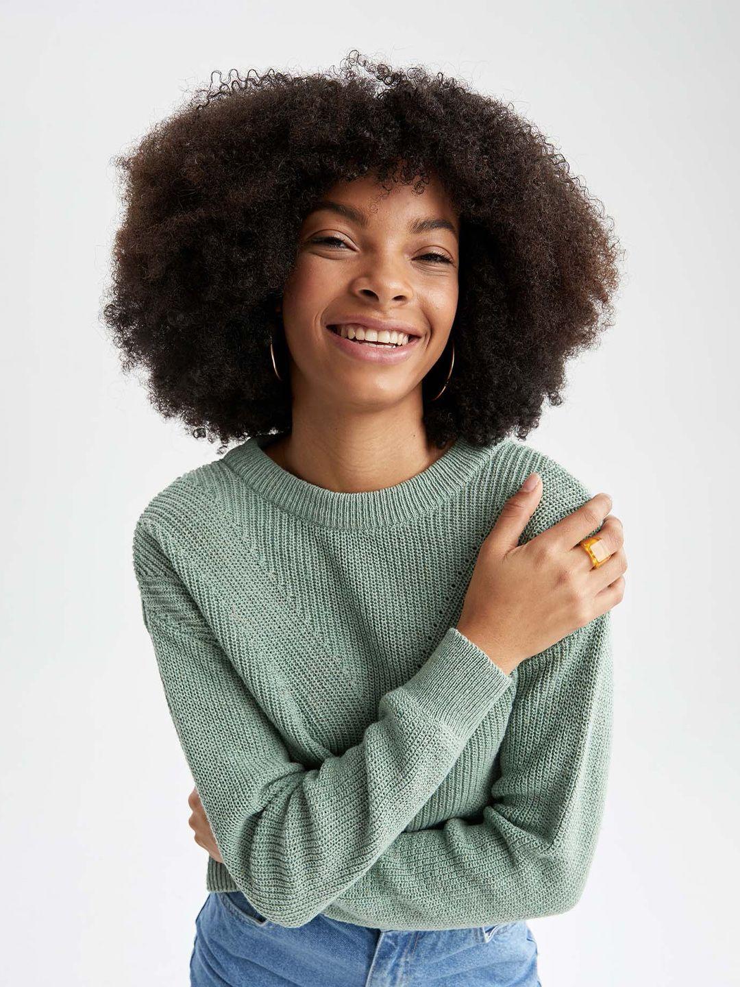 defacto cable knit crop pullover
