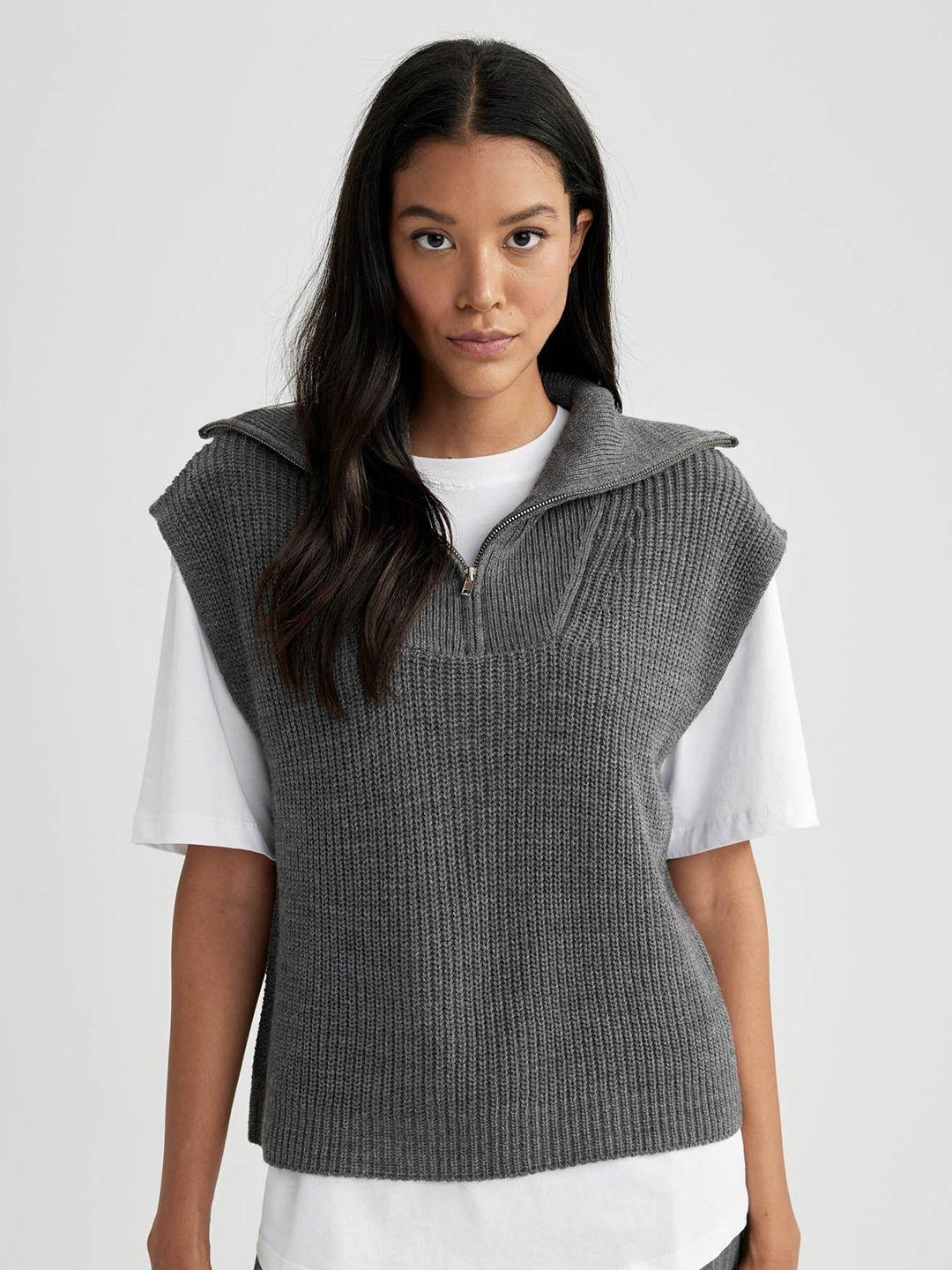defacto cable knit sleeveless pullover sweater