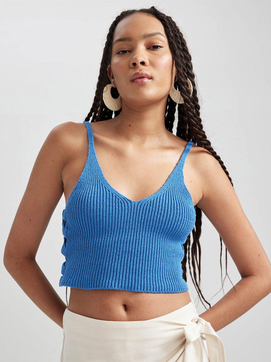 defacto cotton bralette crop top