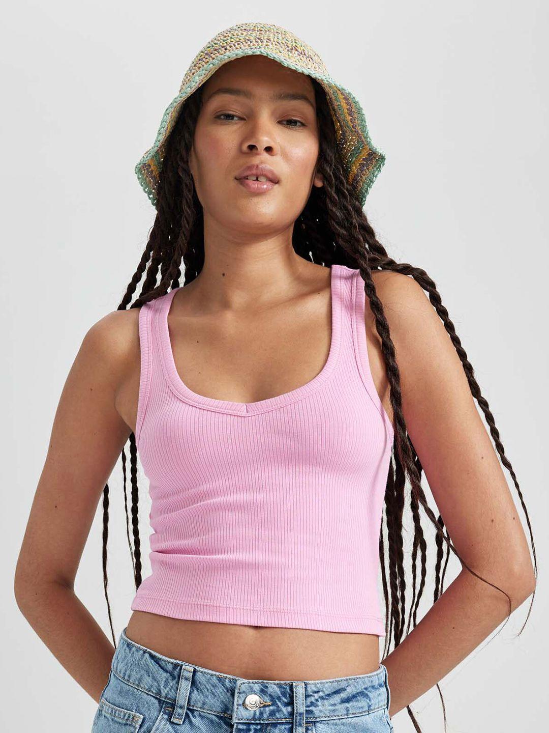 defacto cotton tank crop top