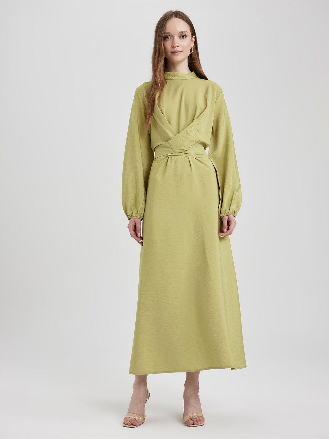 defacto cuffed sleeves maxi dress