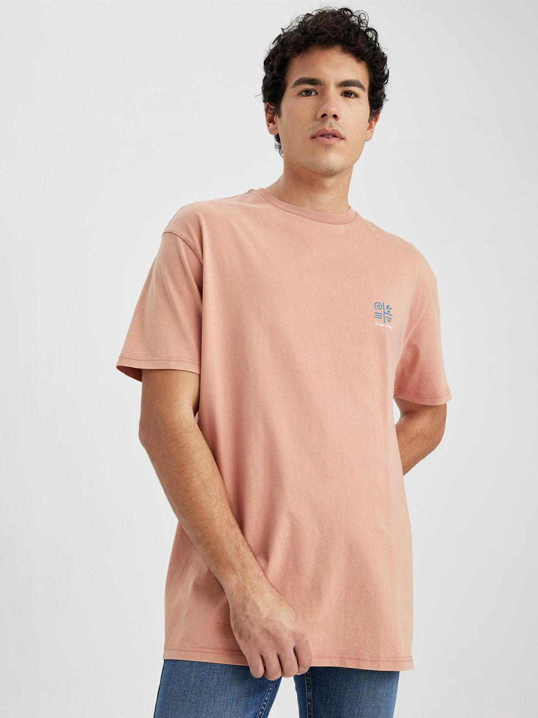 defacto drop shoulder sleeves pure cotton long line t-shirt