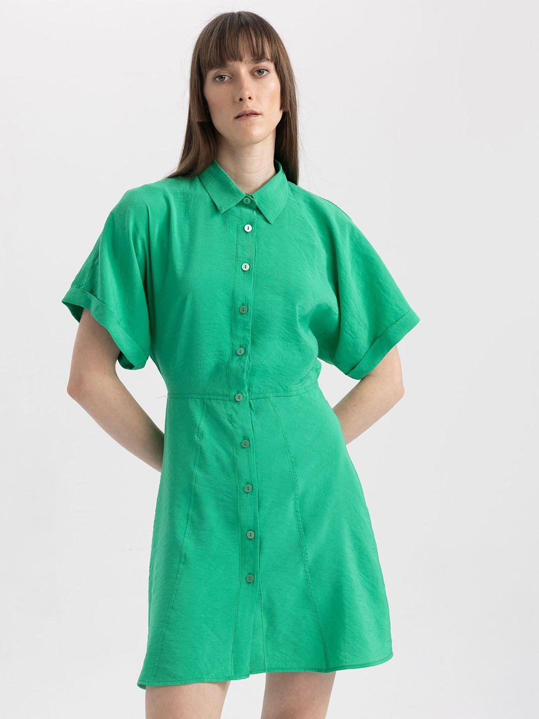 defacto extended sleeves shirt style dress