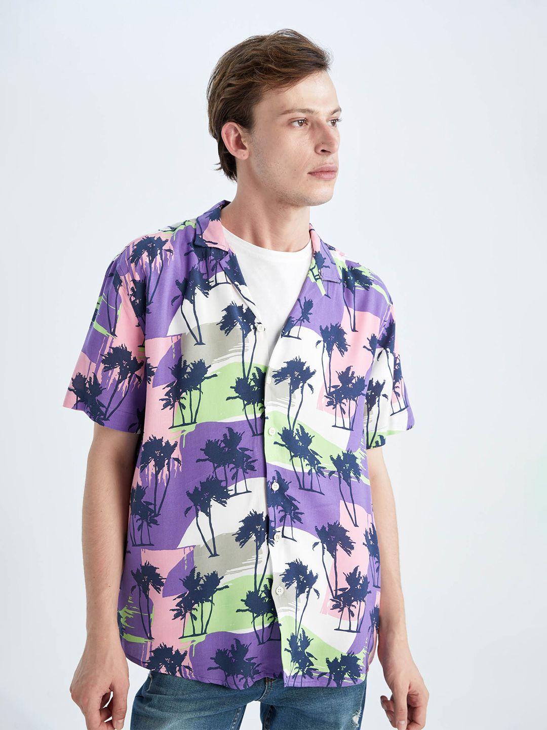 defacto floral printed casual shirt