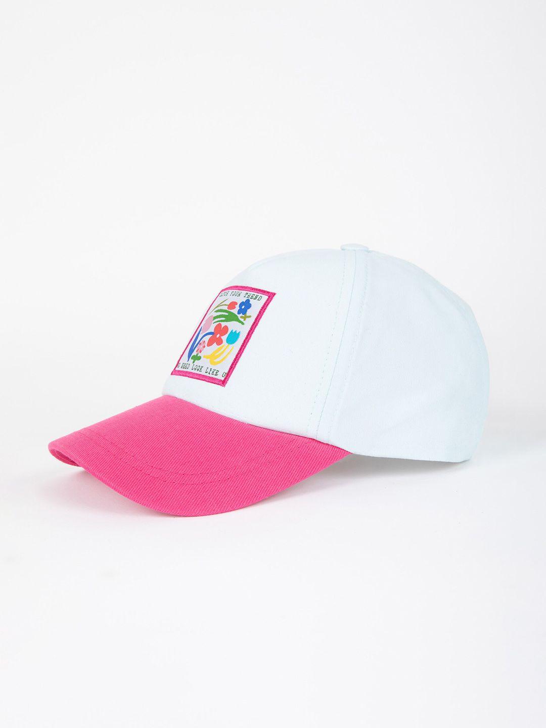 defacto girls printed pure cotton snapback cap