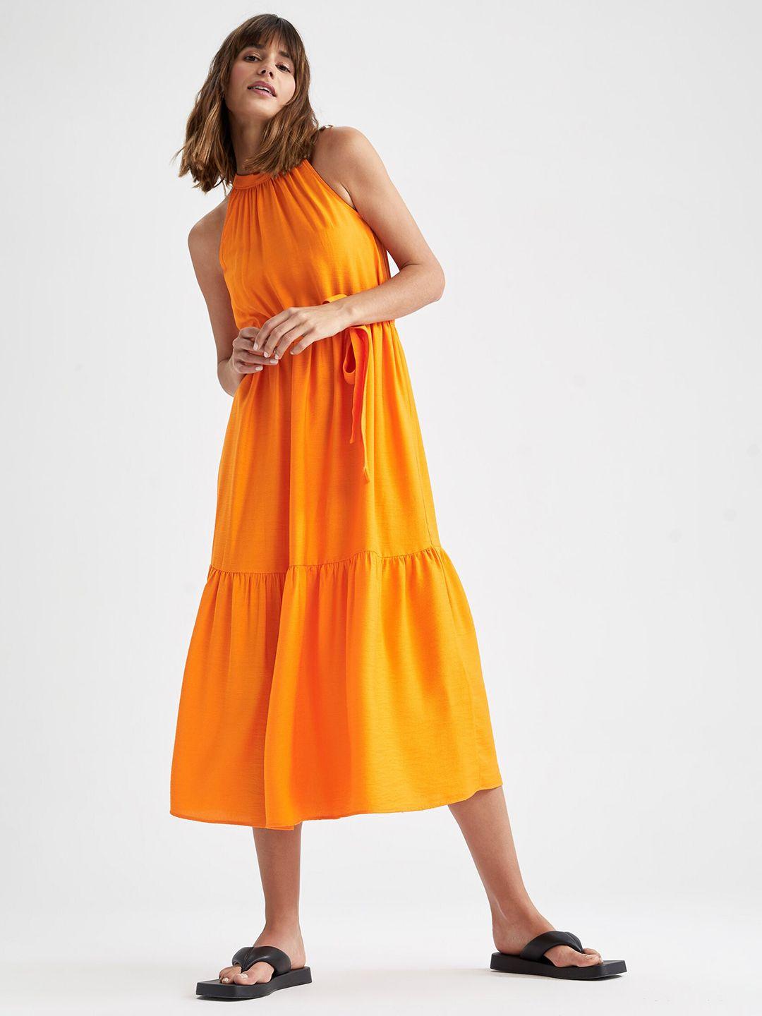 defacto halter neck a-line midi dress