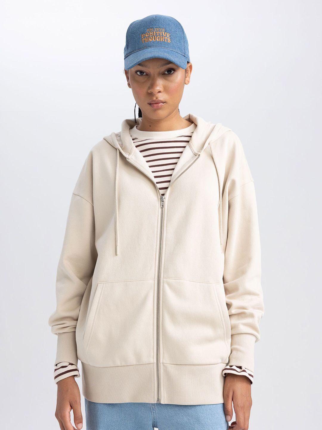 defacto hooded front-open sweatshirt