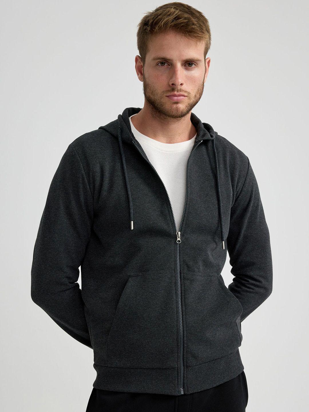 defacto hooded open-front sweatshirt