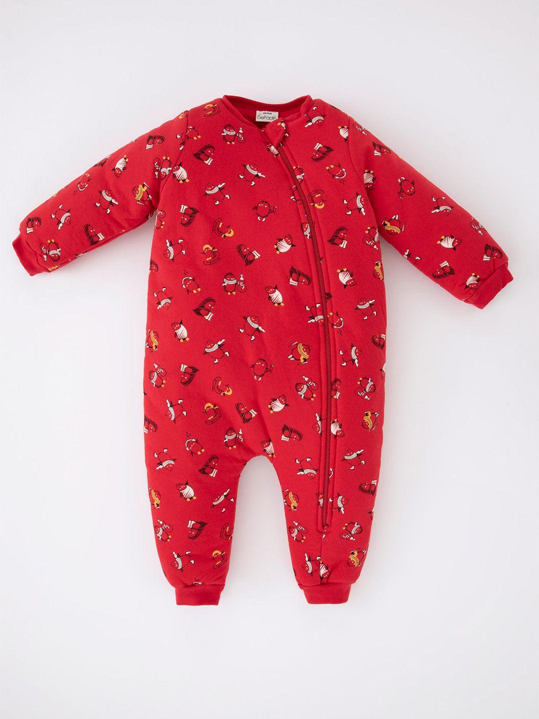 defacto infants printed pure cotton rompers