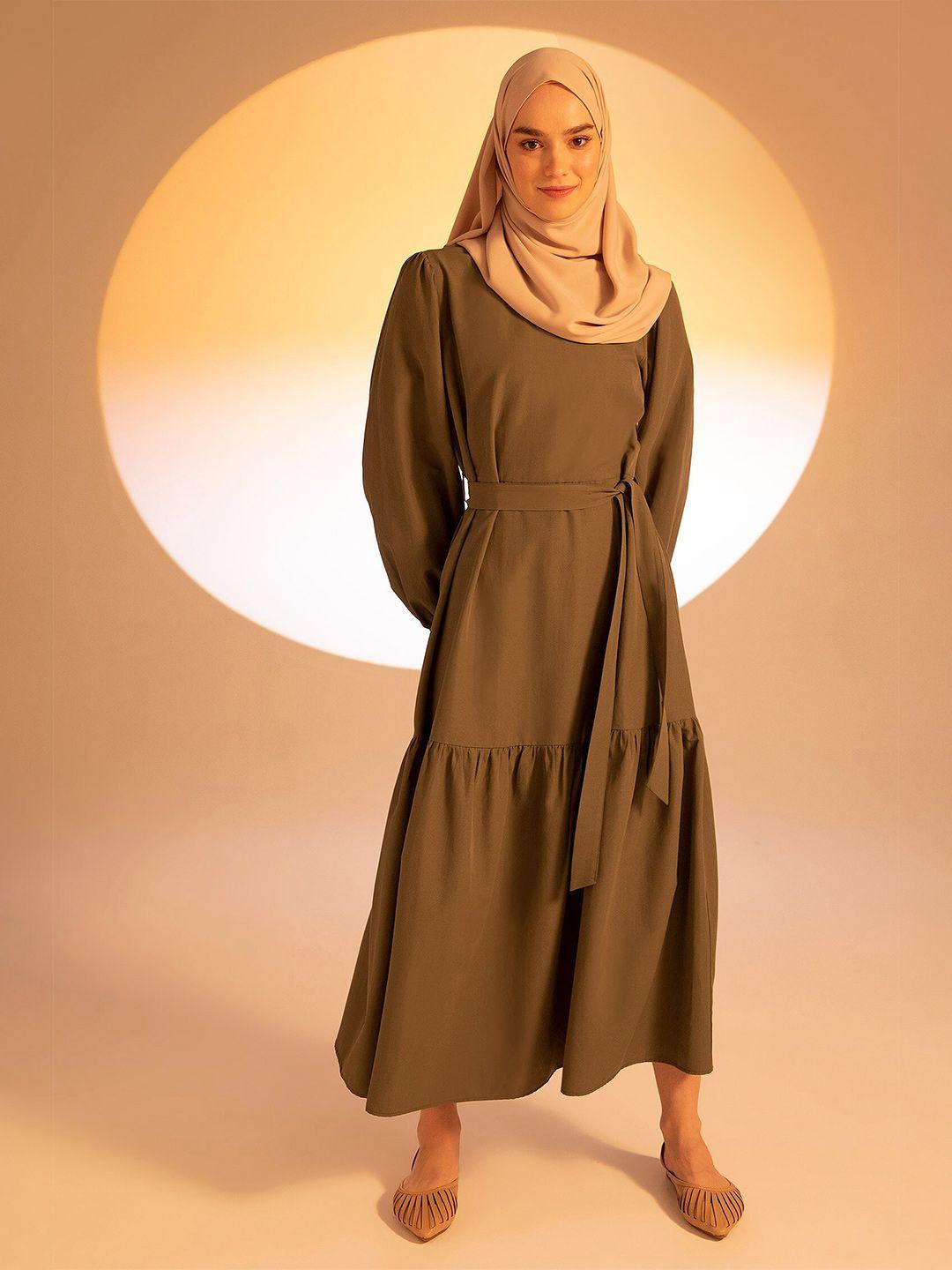 defacto khaki maxi midi dress